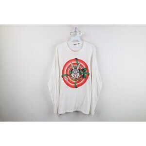 Vintage 90s Looney Tunes Mens Large Bugs Bunny Christmas Long Sleeve T-Shirt